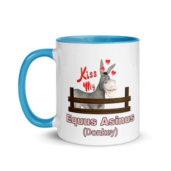 Equus Asinus (Donkey)Mug with Colour Inside - Image 6