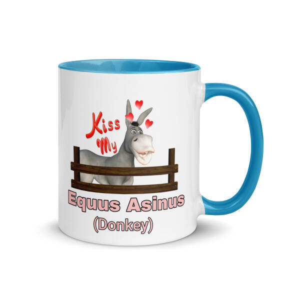 Equus Asinus (Donkey)Mug with Colour Inside - Image 4