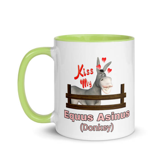Equus Asinus (Donkey)Mug with Colour Inside - Image 12