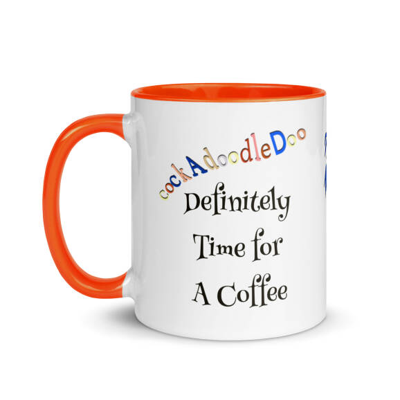 Definitely Time For A Coffee Mug with Colour Inside - Image 7