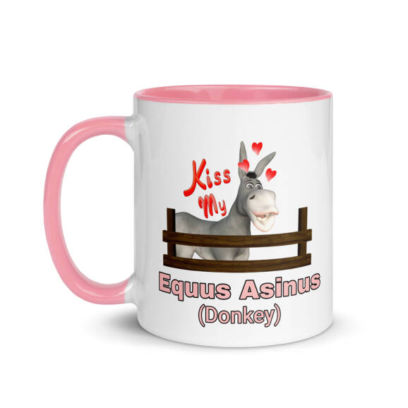 Equus Asinus (Donkey)Mug with Colour Inside - Image 9