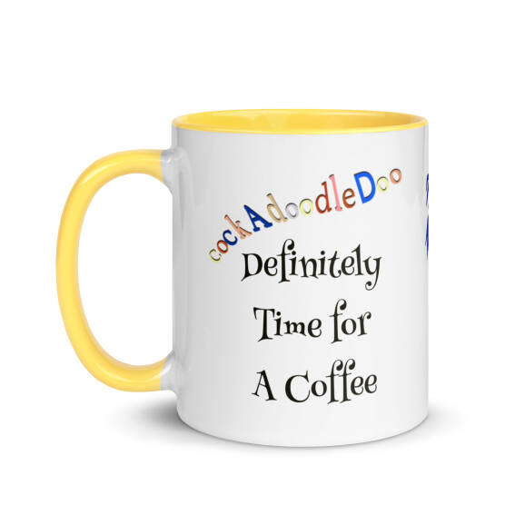 Definitely Time For A Coffee Mug with Colour Inside - Image 12