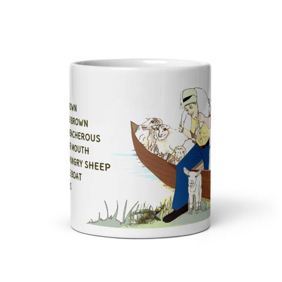 Farmer Brown White glossy mug - Image 3